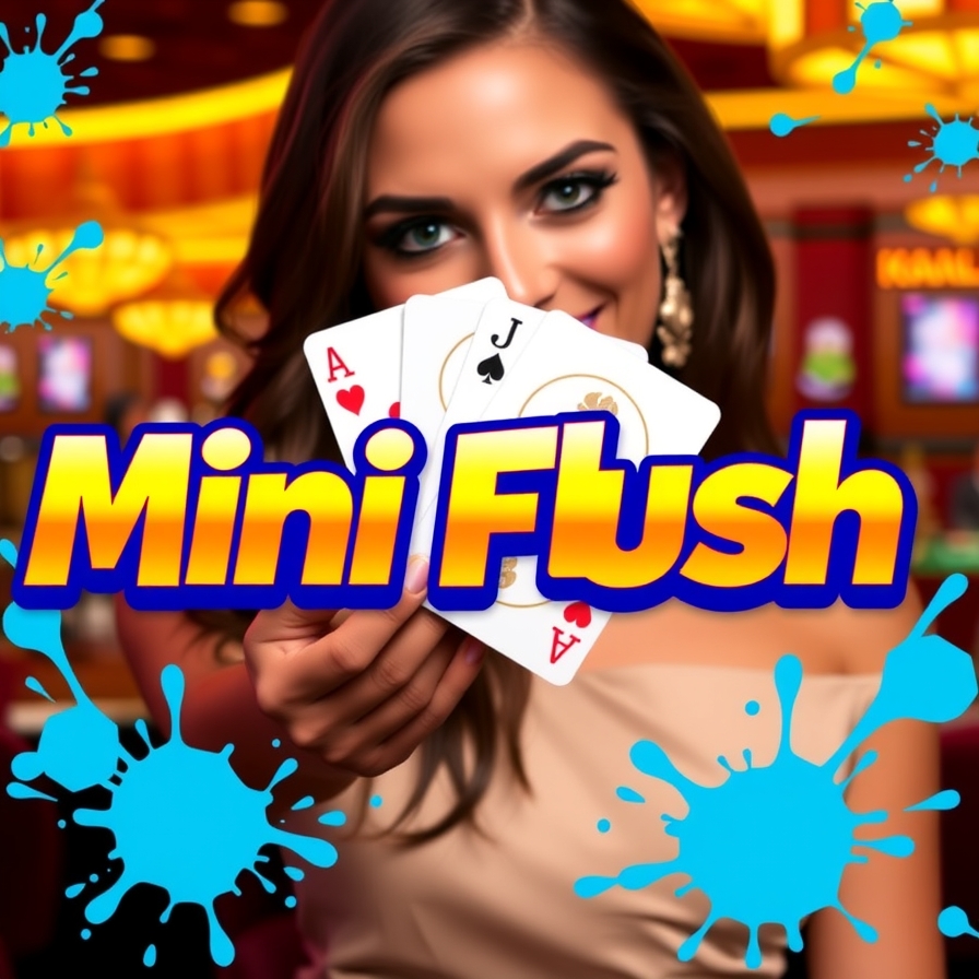 Gaming interface during play at mini flush showing the gaming flush of mini flush